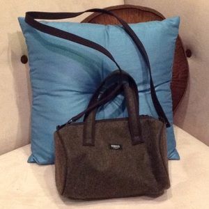 Fiorucci brown cloth handbag with handles & strap.